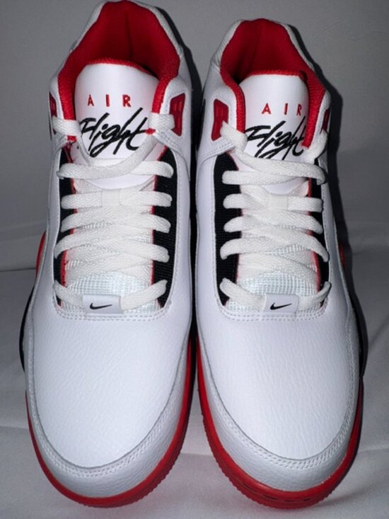 Nike Air Flight Legacy Black White Red Sneakers Retro Men\'s Size 10.5 #257 main image 4
